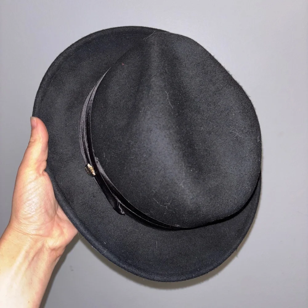 Men's Black Top Hat 100% Australian Wool By Bruno Capelo